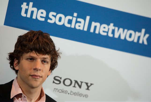 Actor Jesse Eisenberg poses during photocall to promote movie "The Social Network" in Berlin