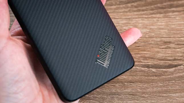 A photo of the Lenovo ThinkPhone by Motorola