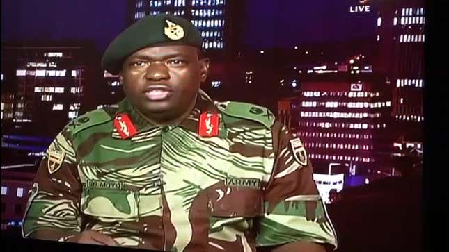 Major general Sibusiso Moyo on ZBC.
