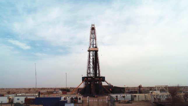Well at the Shunbei oil and gas field belonging to Sinopec Northwest Oil Field Co. in Tarim Basin of northwest China’s Xinjiang Uygur Autonomous Region, on February 21, 2019.
