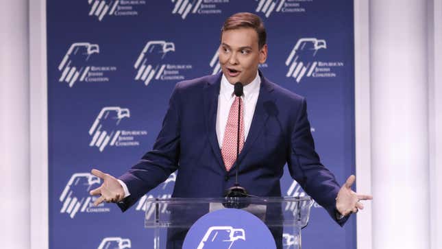 Representative-elect George Santos, a Republican from New York, speaks during the Republican Jewish Coalition (RJC) Annual Leadership Meeting in Las Vegas, Nevada, US, on Saturday, Nov. 19, 2022.