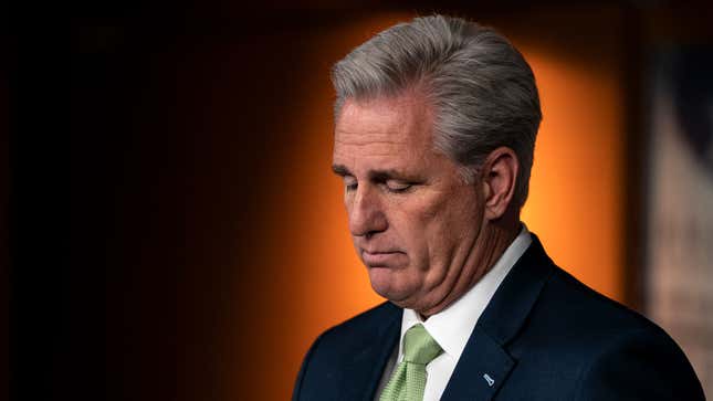 Image for article titled On Top Of Everything Else, Kevin McCarthy Wetting Bed Again