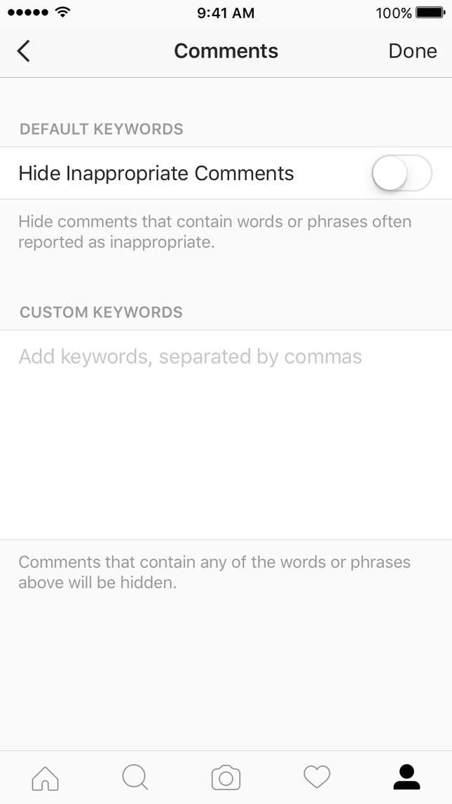 Toggle hate off.