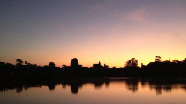 Sunrise over Angkor Wat.