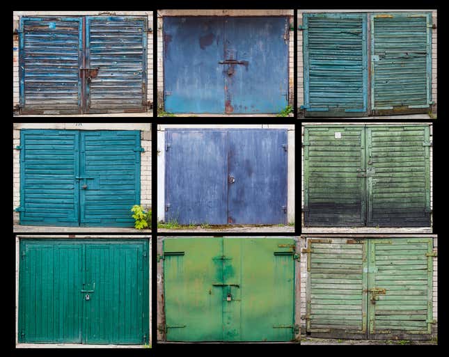 Image for article titled Photos: The rainbow beauty of Lithuania’s Soviet-era “garage towns”