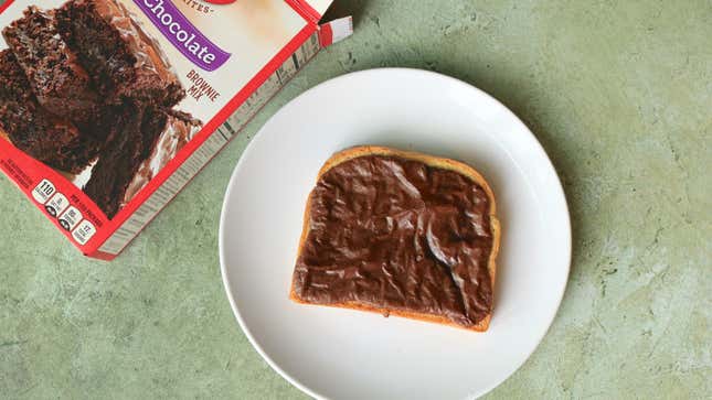 Brownie toast after eight minutes in the air fryer.