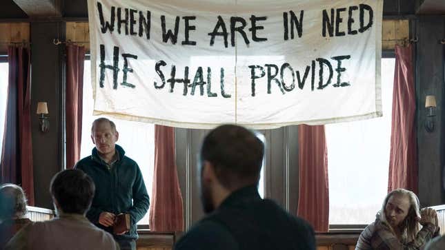 a banner that says when we are in need he shall provide