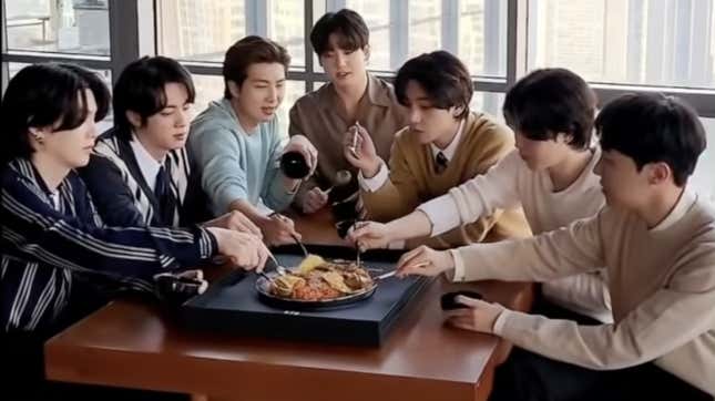 Image for article titled When You’re BTS, You Can Eat Off Anything You Want