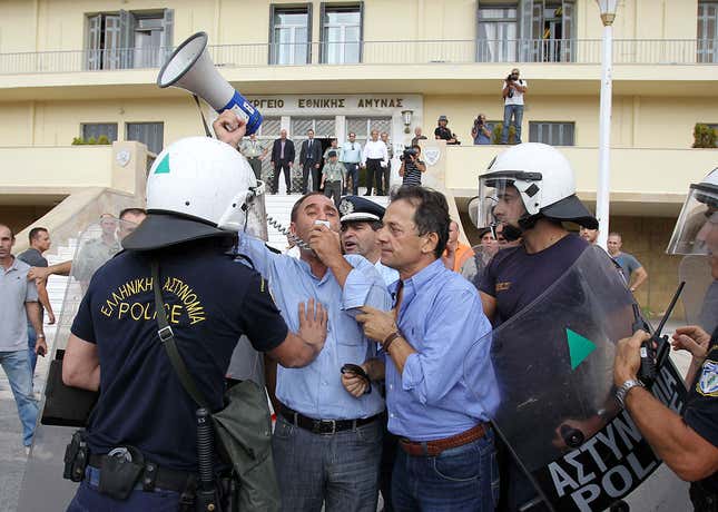 Police clash with protesters
