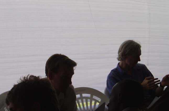 Julian Assange at the 2007 World Social Forum in Kenya