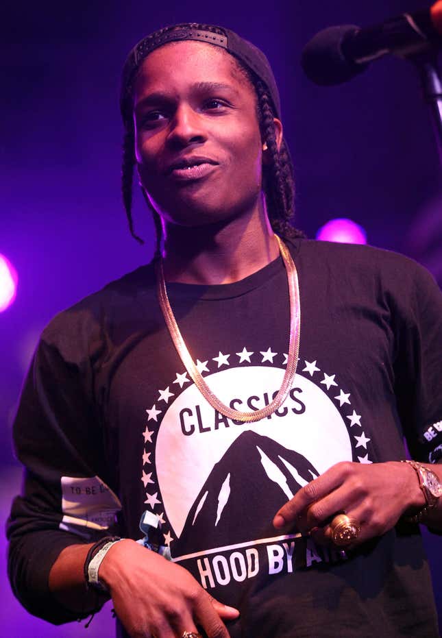 Rapper ASAP Rocky performs onstage during day 2 of the 2012 Coachella Valley Music & Arts Festival at the Empire Polo Field on April 14, 2012 in Indio, California.
