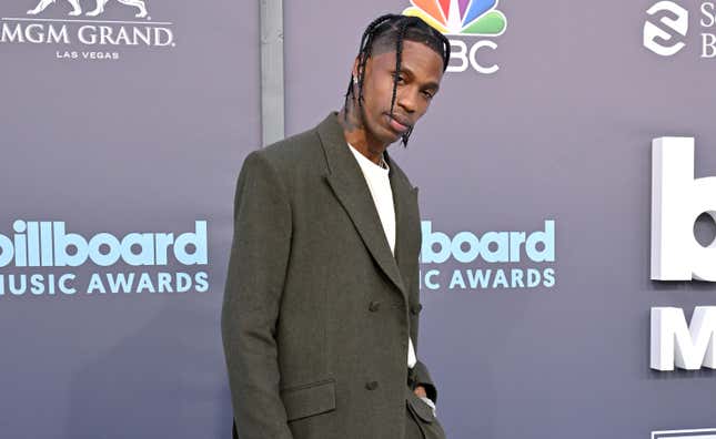 Travis Scott attends the 2022 Billboard Music Awards at MGM Grand Garden Arena on May 15, 2022 in Las Vegas, Nevada. 