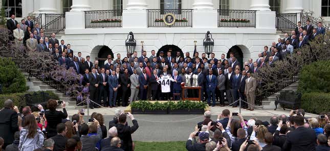The Patriots and others with Obama in 2015.