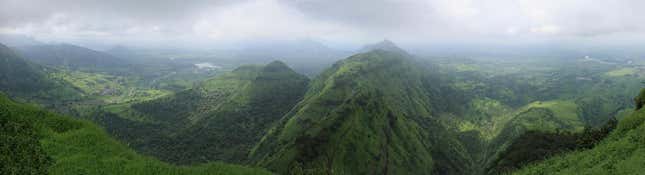 The same view in Maharashtra, India on Aug. 28, 2010, during the monsoon season.