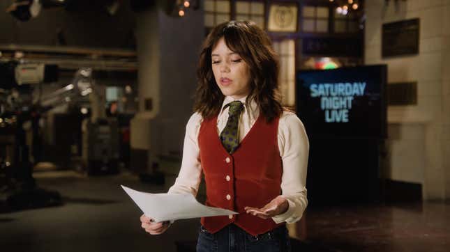 Jenna Ortega promoting Saturday Night Live