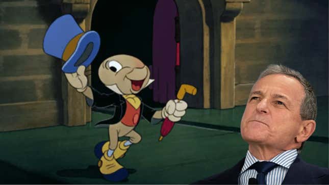 Bob Iger and Jiminy Cricket