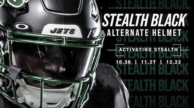 Jets unveil 'stealth black' alternate helmets for 2022