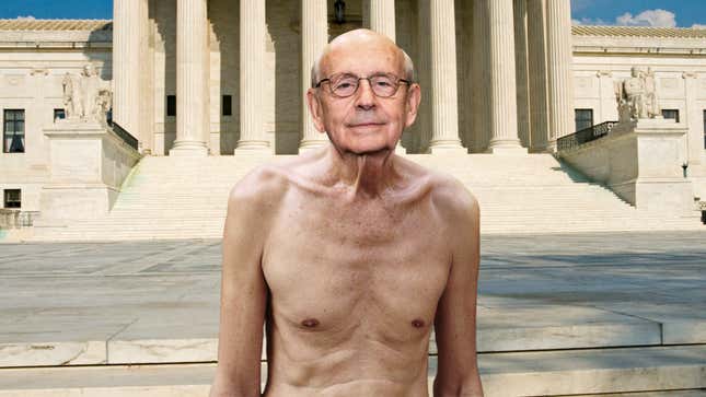 Image for article titled Nude Justice Breyer Leaves Supreme Court After Turning In His Robes