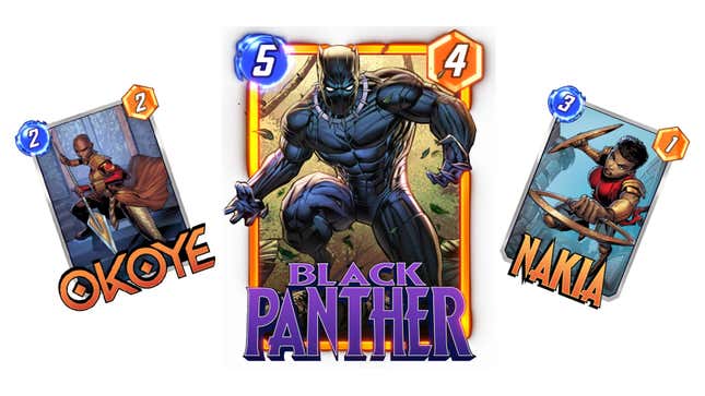 Three new cards for the Wakandan season, including the new Black Panther.
