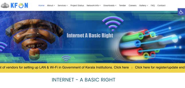 Image for article titled An Indian state is offering free hi-speed internet to 2 million of its poor
