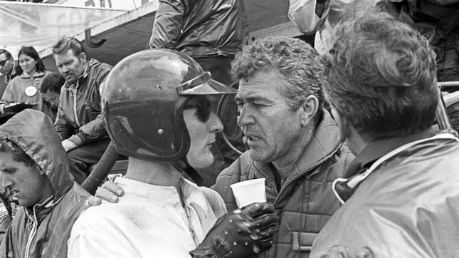 Ken Miles, Carroll Shelby, 24 Hours of Le Mans, Le Mans, 19 June 1966. Ken Miles with Carroll Shelby during the 1966 24 Hours of Le Mans. 

