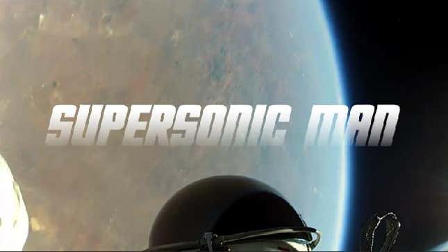 First Head Cam Video of Supersonic Space Jump
