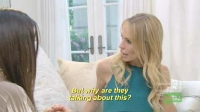 <em>Housewives</em> Stop Dancing Around Armstrong Abuse