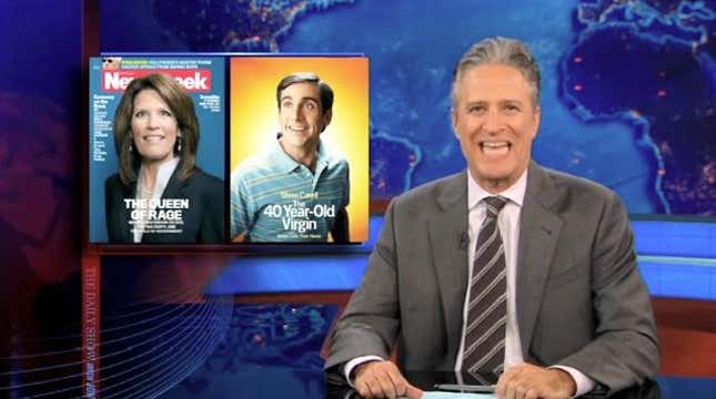 Jon Stewart Shames <em>Newsweek</em> For Their Crazy-Eyed Bachmann Cover