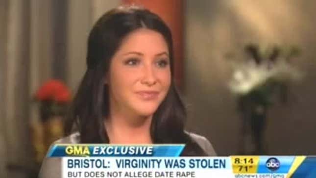 Bristol Palin Clarifies Words On Her "Stolen" Virginity