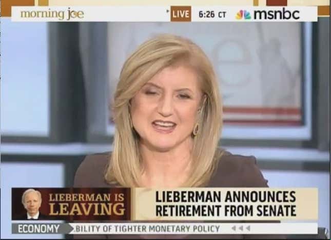 Arianna Huffington Is Joe Lieberman's "Sweetheart"