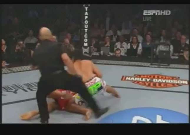 On Steven Seagal And Lyoto Machida's Absurd Crane Kick Knockout Of Randy Couture
