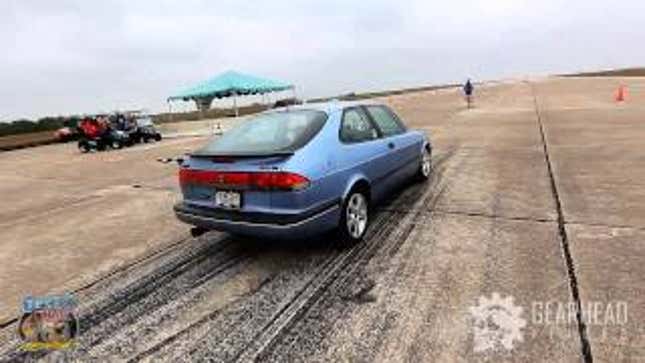 Insane 1996 Saab Does 174 MPH At The Texas Mile