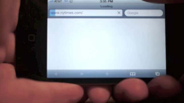Video Clearly Shows Antenna Defect on iPhone 4 Web Browser