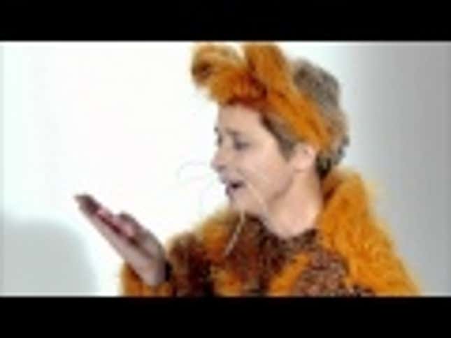 Isabella Rossellini Dressed as a Hamster, Talking About Eating Babies