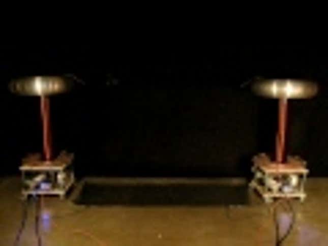 When played on Tesla coils, "Dueling Banjos" sounds even more ominous