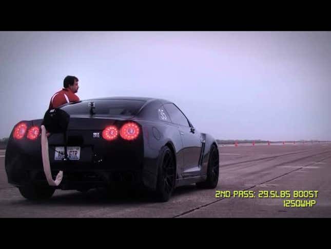 Watch A Nissan GT-R Slide Sideways At 233 MPH