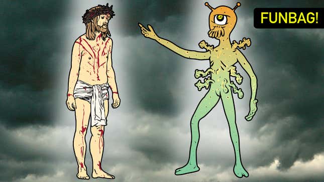 Image for article titled Jesus vs. Aliens: WHO YOU GOT?!