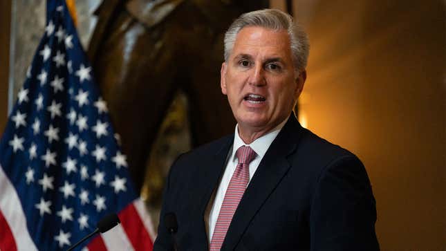 Image for article titled Kevin McCarthy Assures Skeptical Republicans He Shares Their Vision Of Innocents Drowning In Oceans Of Blood