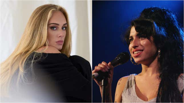 Adele (photo: Simon Emmett) and Amy Winehouse (photo: Jo Hale via Getty Images)