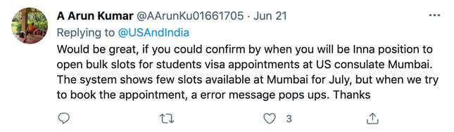 Image for article titled Tech issues are blocking the road to US student visas for Indian hopefuls