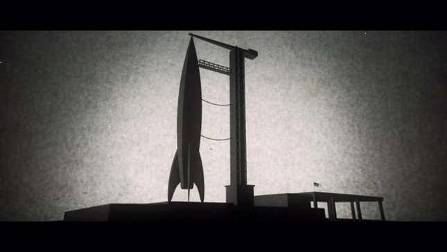 Black-and-white space travel animation set to Sagan's "Pale Blue Dot"