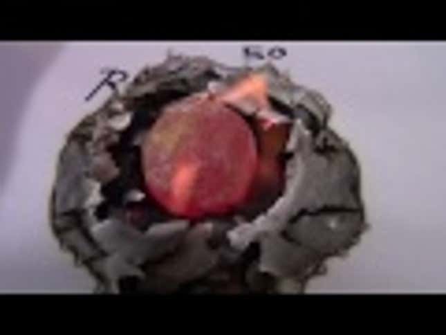 Red Hot Nickel Ball vs. Paper: 1, 2, 3, Burn