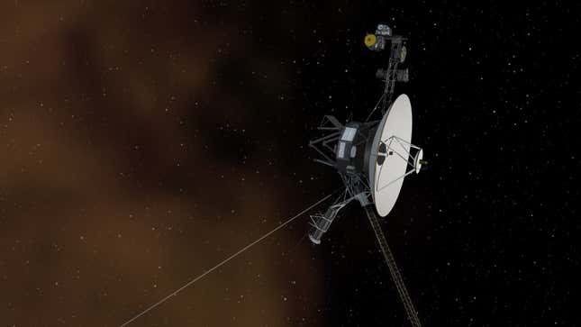 An illustration of Voyager 1 entering deep space.