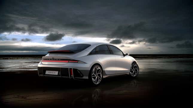 Image for article titled The 2023 Hyundai Ioniq 6 Is a 320-HP Electric Sedan With Funky Teardrop Styling