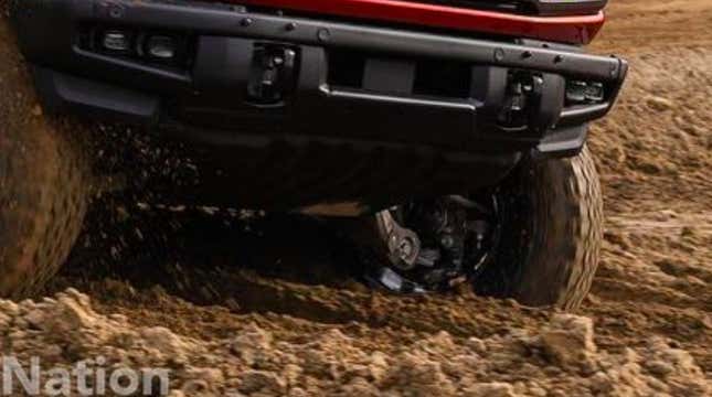 Image for article titled This Is The Upcoming Ford Bronco Raptor With Its Updated Suspension, Widebody Kit And Huge Tires