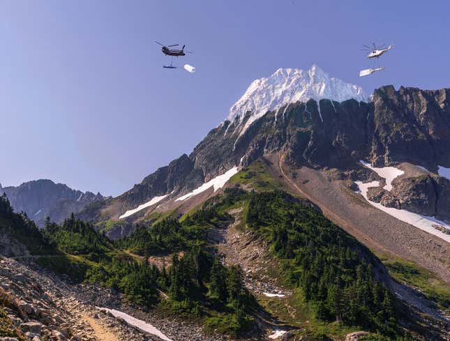 Image for article titled Climate Bill Allocates $3 Billion To Paint Snowy Peaks Onto Mountains