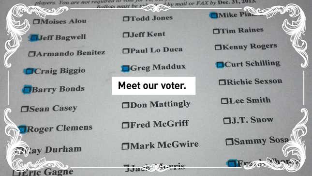 Image for article titled Revealed: The Hall Of Fame Voter Who Turned His Ballot Over To Deadspin