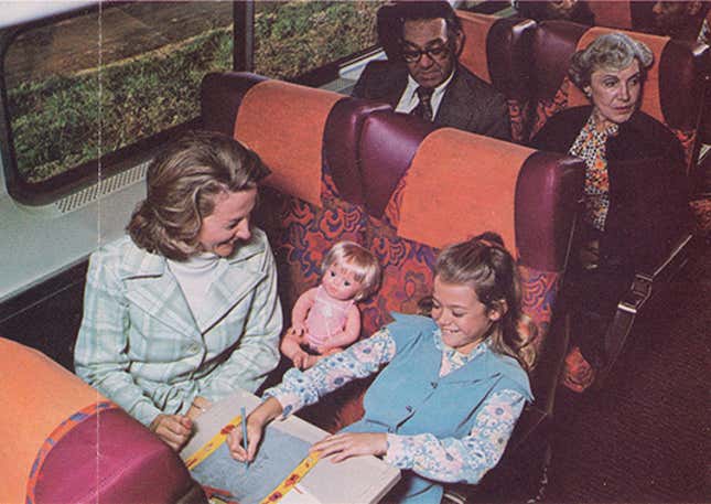 First pattern: Amtrak seats in 1975