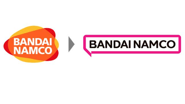 The round Bandai Namco logo will be changed to a rectangle shaped one that looks like a manga speech bubble with Bandai Namco in the middle. 