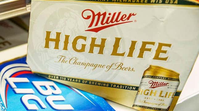 Image for article titled Beer Fans Crushed to See Miller High Life Cans Crushed